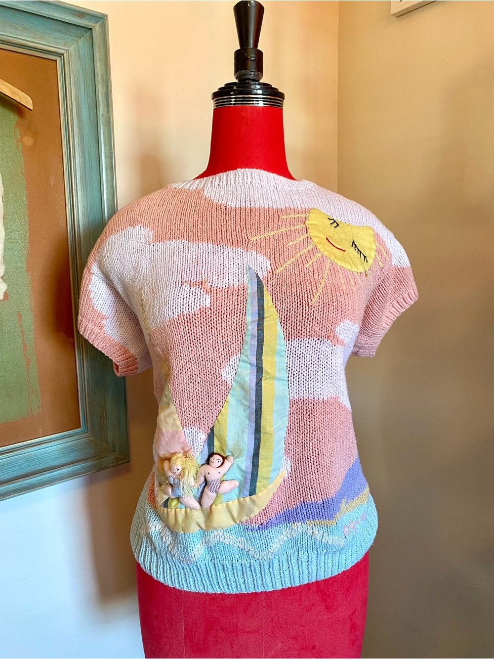 Whimsical Pastel Knit Sweater